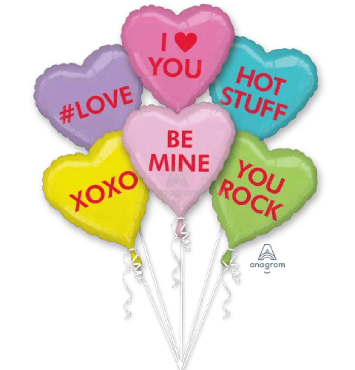 CANDY HEARTS BOUQUET OF BALLOONS