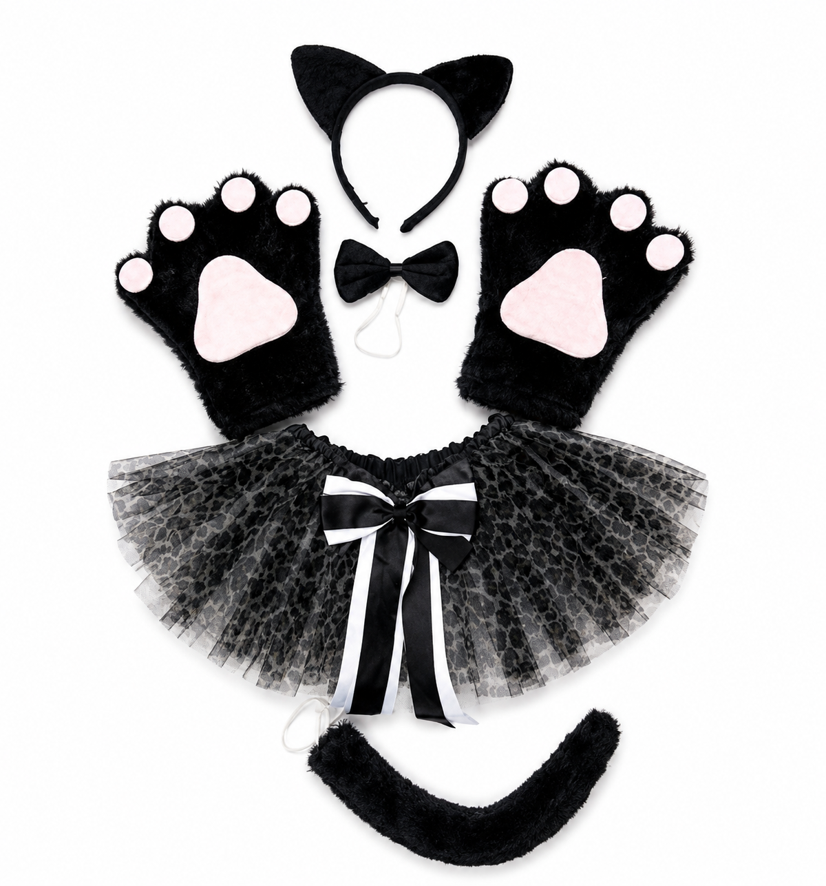 BLACK CAT DRESS UP SET - SMALL (OD2026BK+CTR050-2)