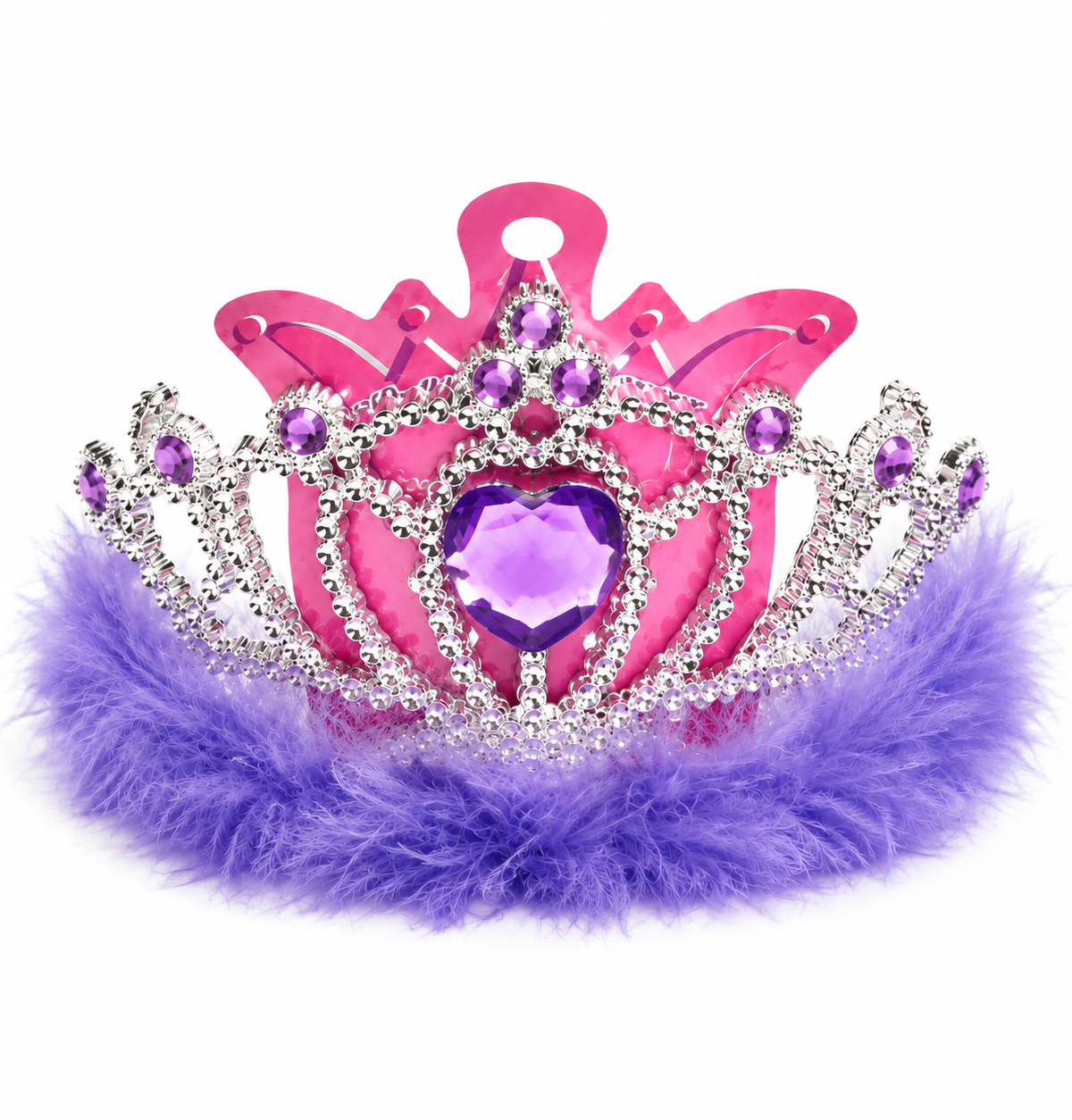 PURPLE MARABOU TIARA