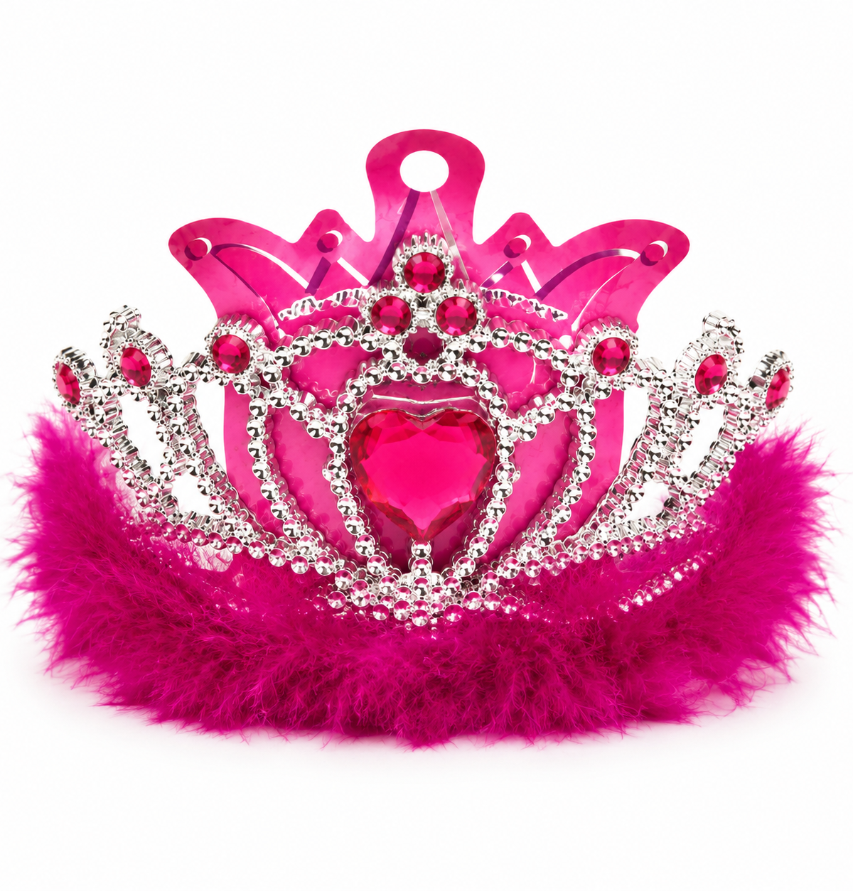 FUCHSIA MARABOU TIARA