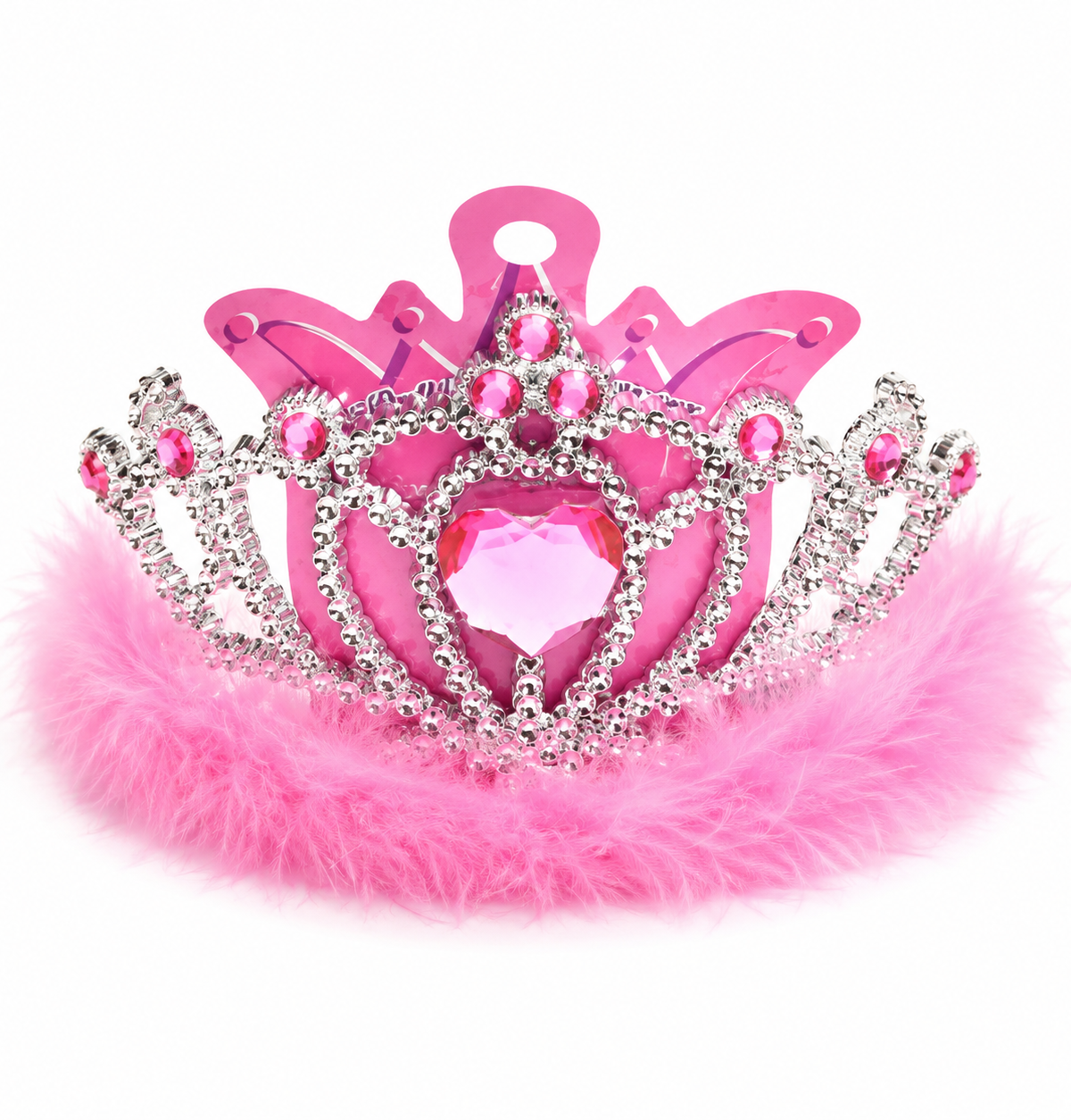 PINK MARABOU TIARA