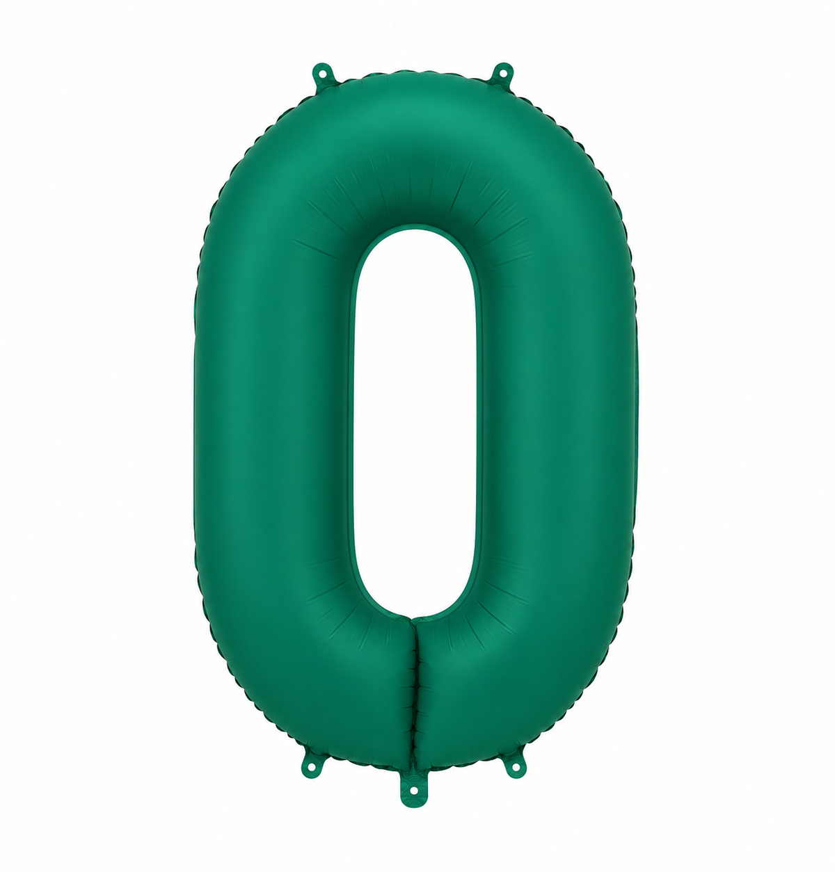 34" Matte Green Number 0 Foil Balloon