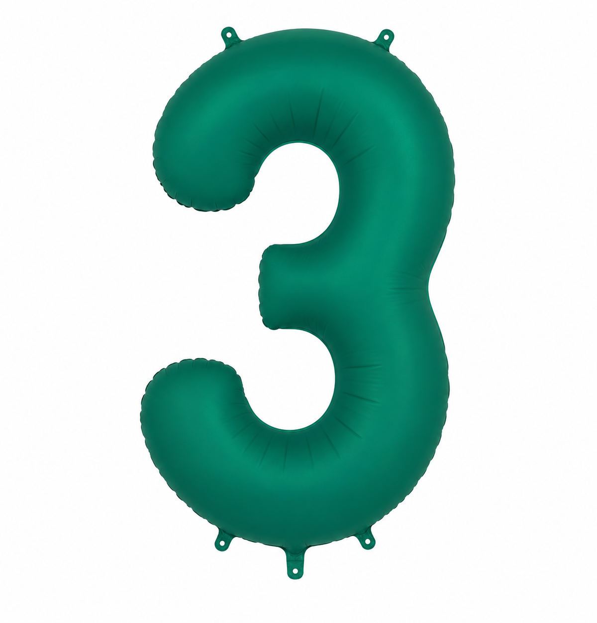 34" Matte Green Number 3 Foil Baloon