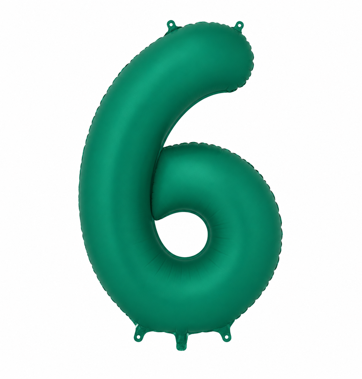 34" Matte Green Number 6 Foil Balloon