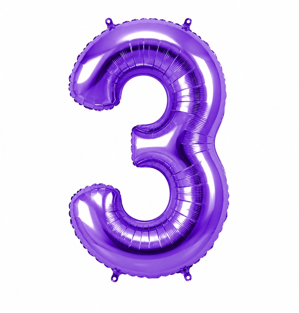 34" Purple Number 3 Foil Balloon