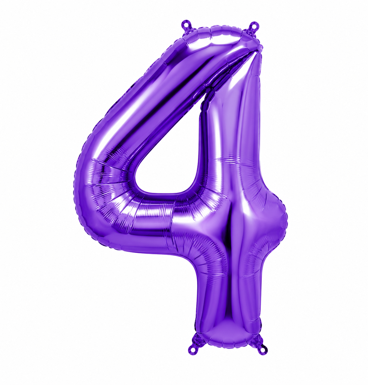 34" Purple Number 4 Foil Balloon