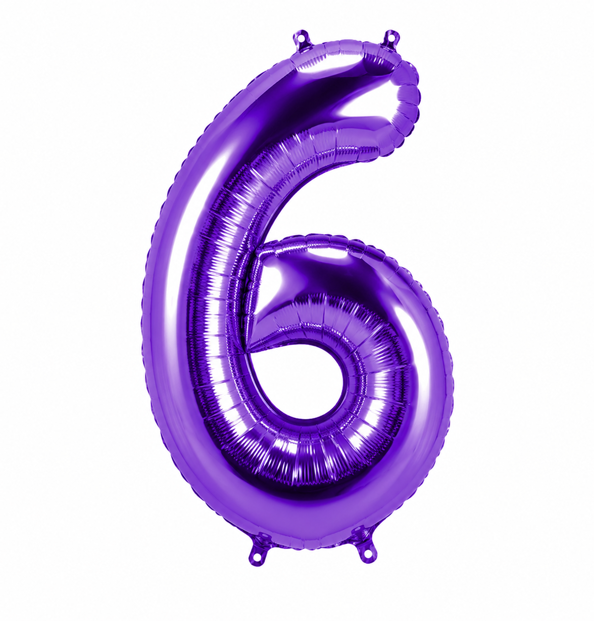 34" Purple Number 6 Foil Balloon
