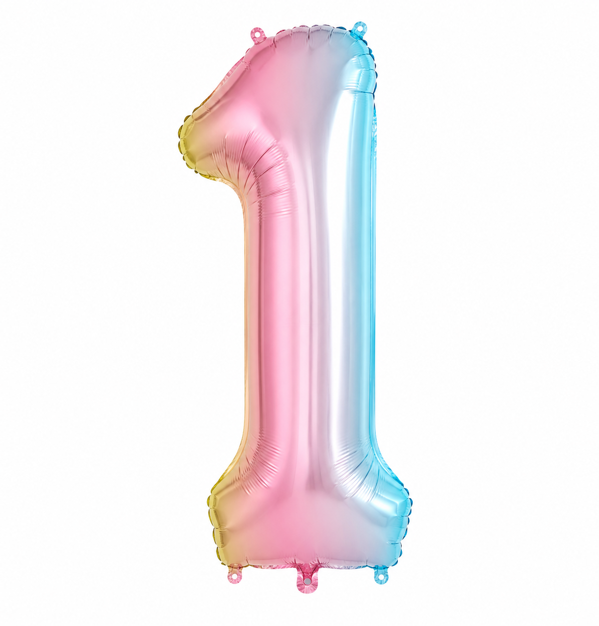 34" Rainbow Number 1 Foil Balloon