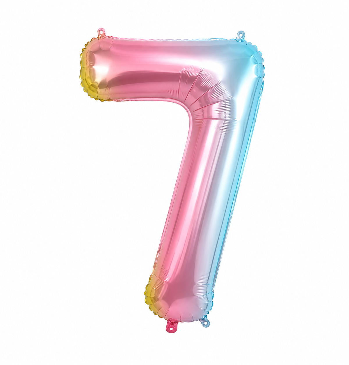 34" Rainbow Number 7 Foil Balloon