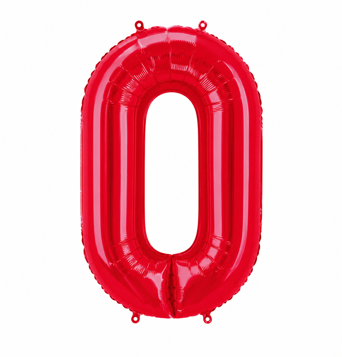 34" Red Number 0 Foil Balloon