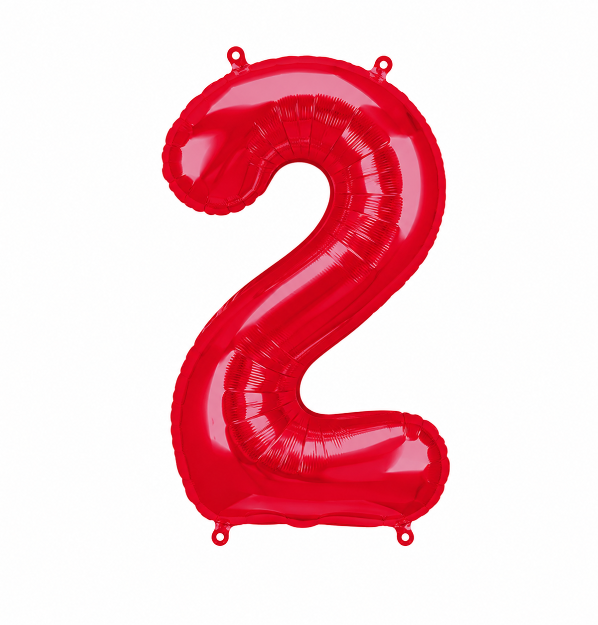 34" Red Number 2 Foil Balloon