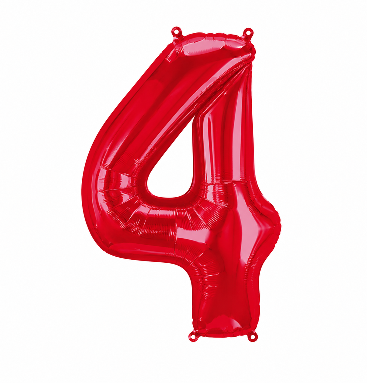 34" Red Number 4 Foil Balloon