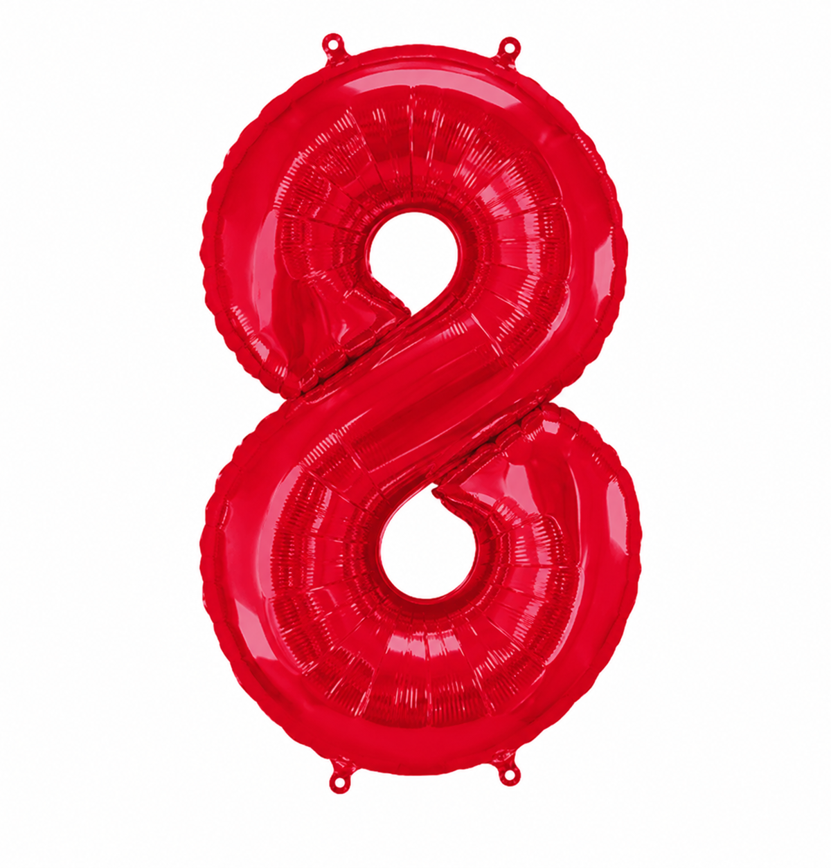 34" Red Number 8 Foil Balloon
