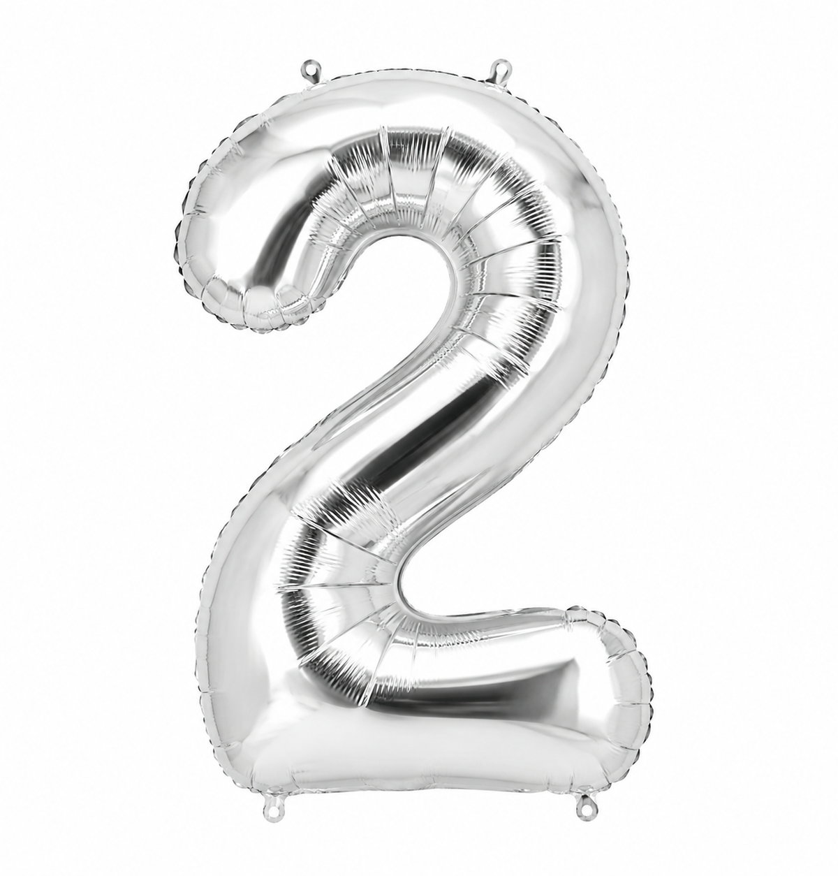 34" Silver Number 2 Foil Balloon