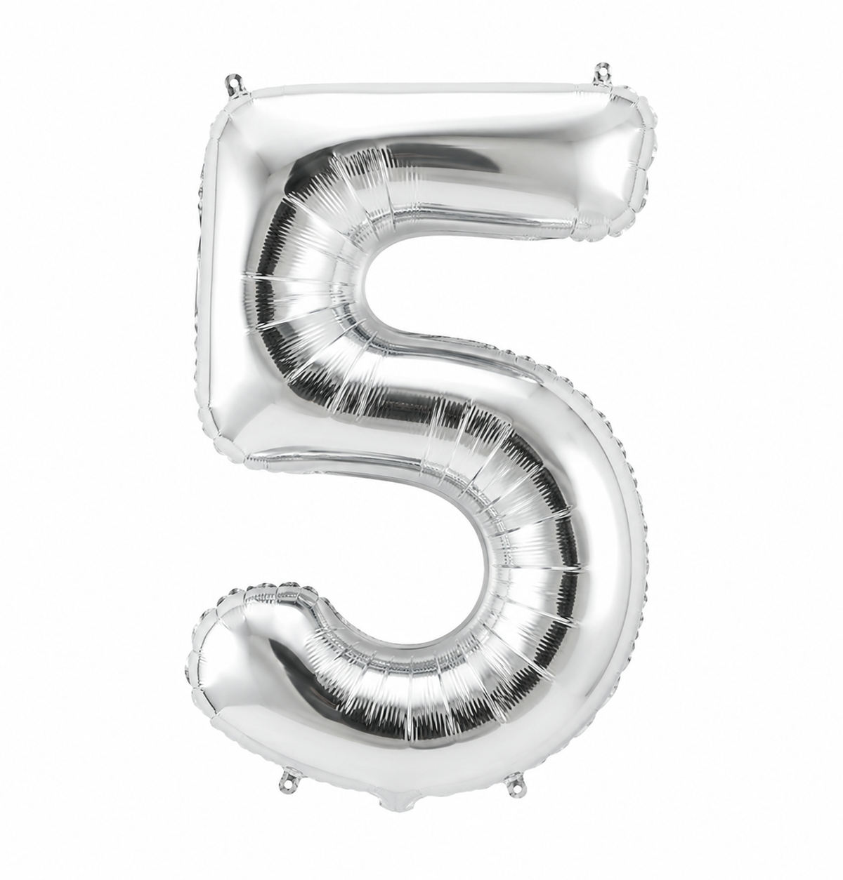 34" Silver Number 5 Foil Balloon