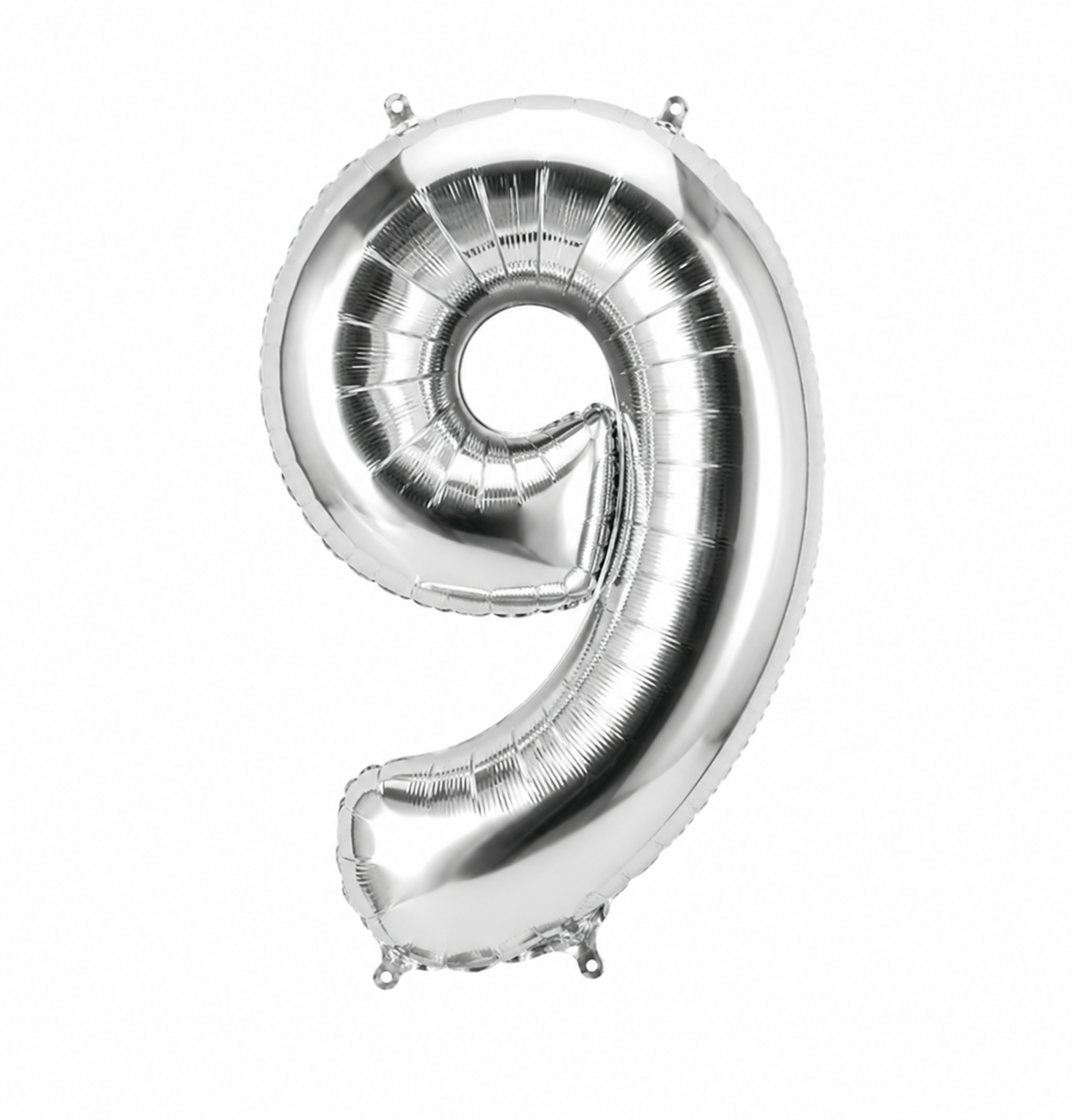 34" Silver Number 9 Foil Balloon