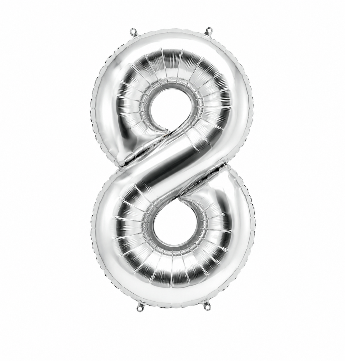 34" Silver Number 8 Foil Balloon