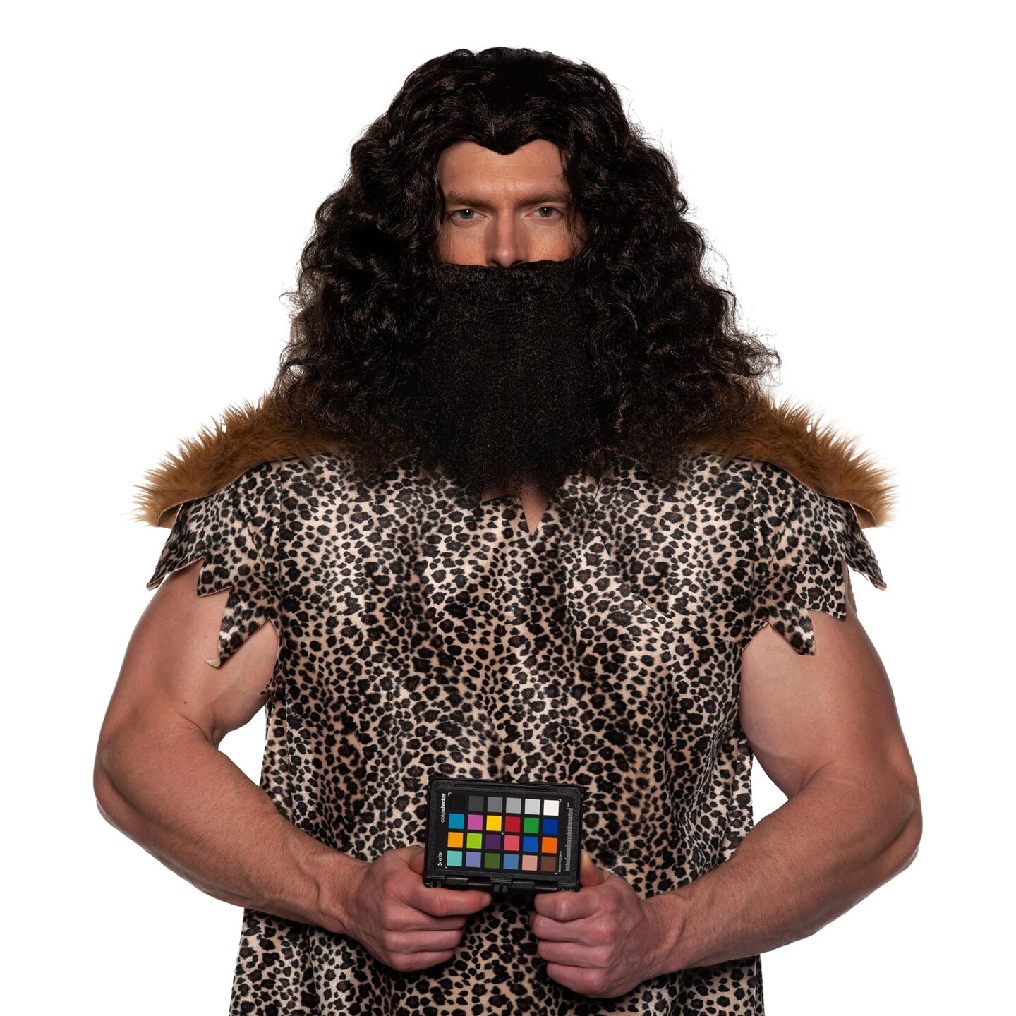 IMG_0072.jpeg VIKING WIG & BEARD SET - BLACK - ADULT - Image 1