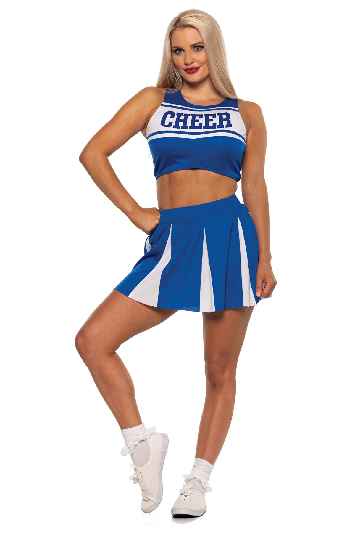 CHEER LEADER - BLUE ADULT COSTUME