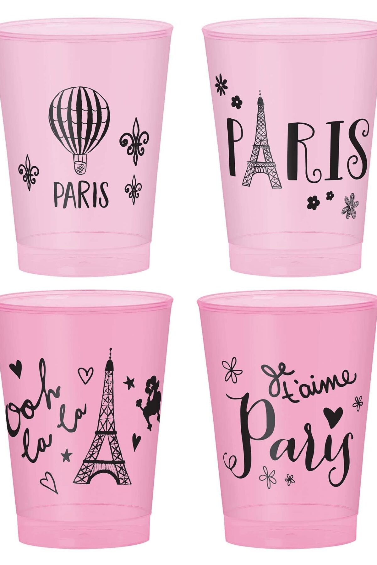 Day In Paris Printed Tumblers- Assorted 20ct.