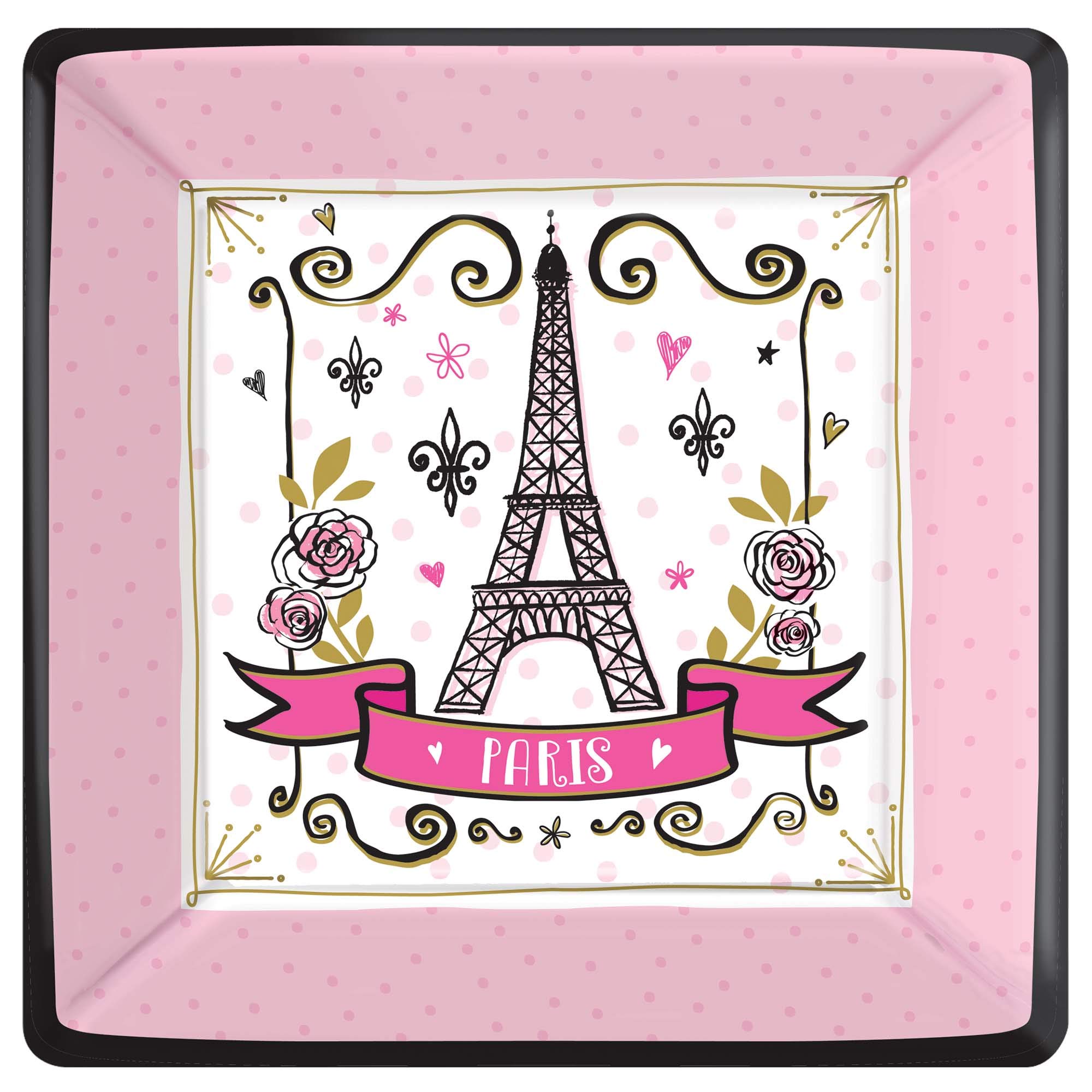 Version 1.0.0 Day In Paris 10" Square Plates - Image 1