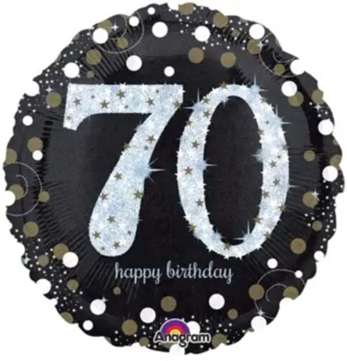 18" Sparkling Birthday 70 Holographic Balloon