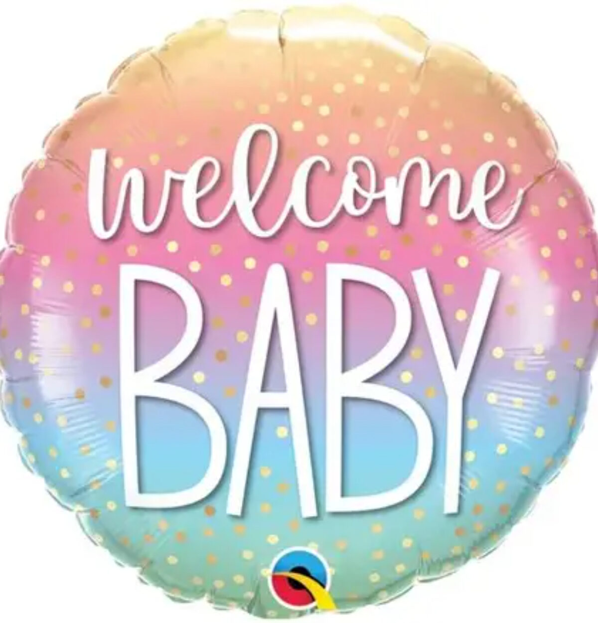 18" Welcome Baby Confetti Dots Balloon #170