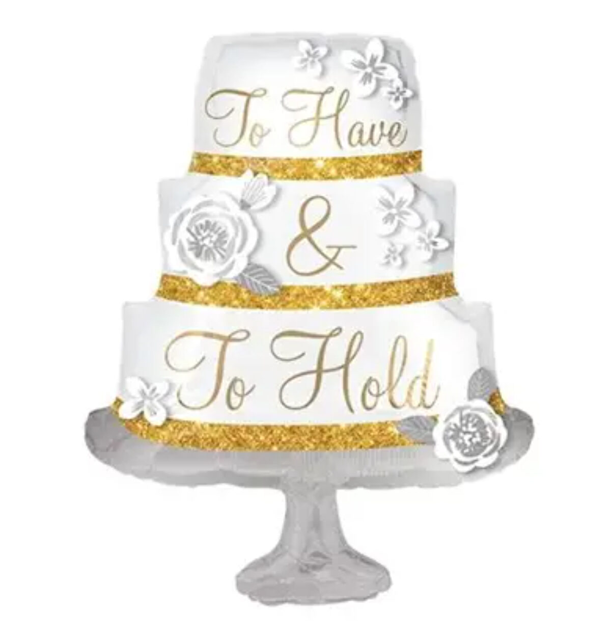 28" To Have And To Hold Wedding Cake Shape Balloon #182