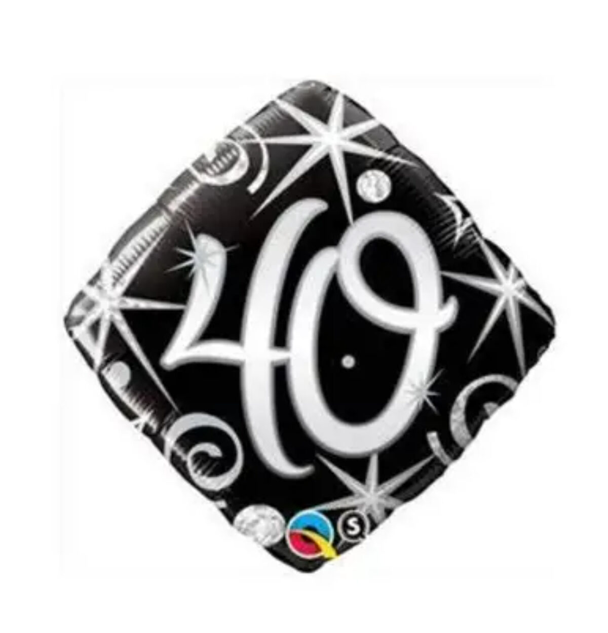 18" Elegant Swirl 40th Bday Balloon #164