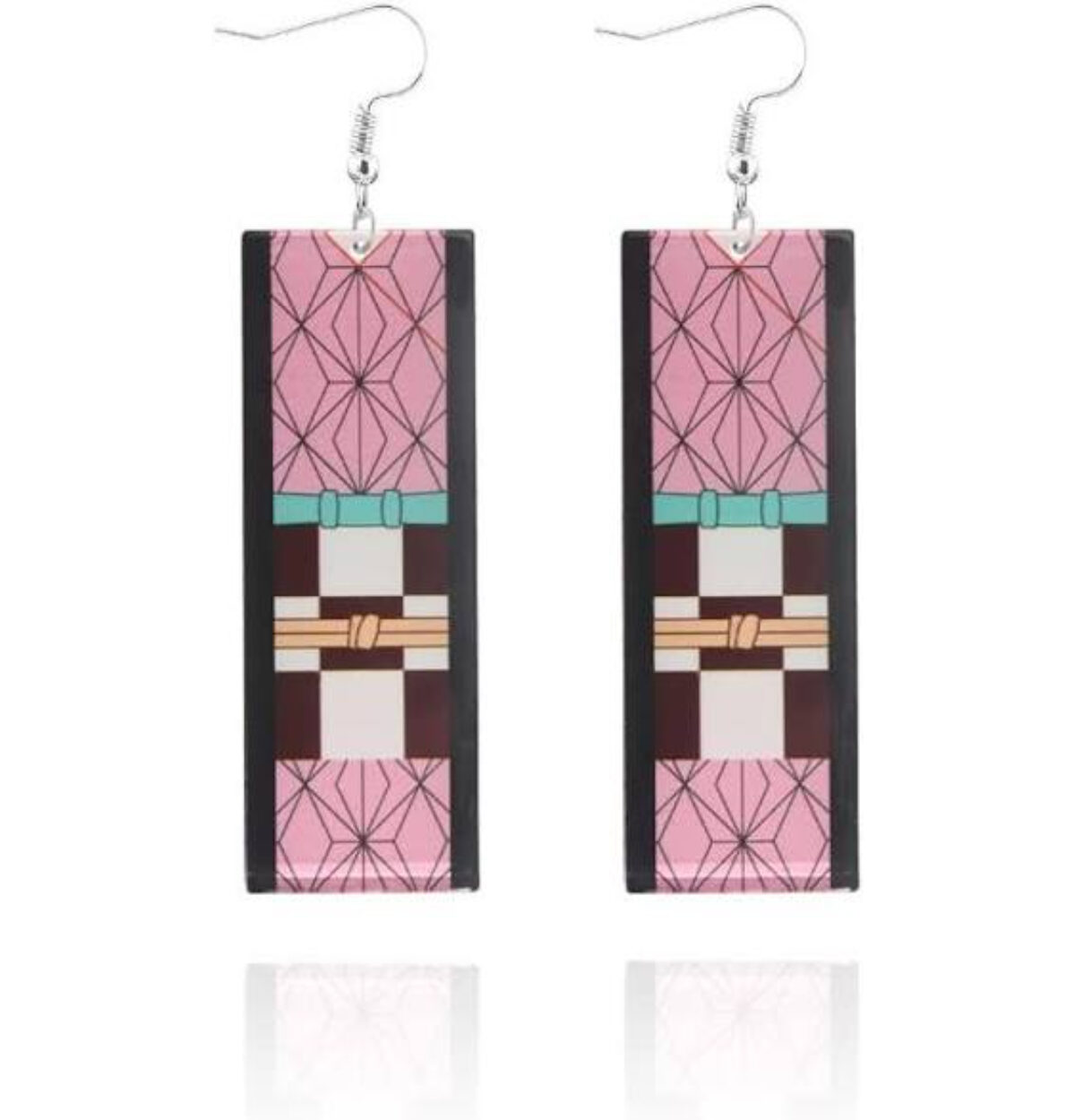ADULT'S WOMENS ANIME COSPLAY STYLE EARRINGS PINK