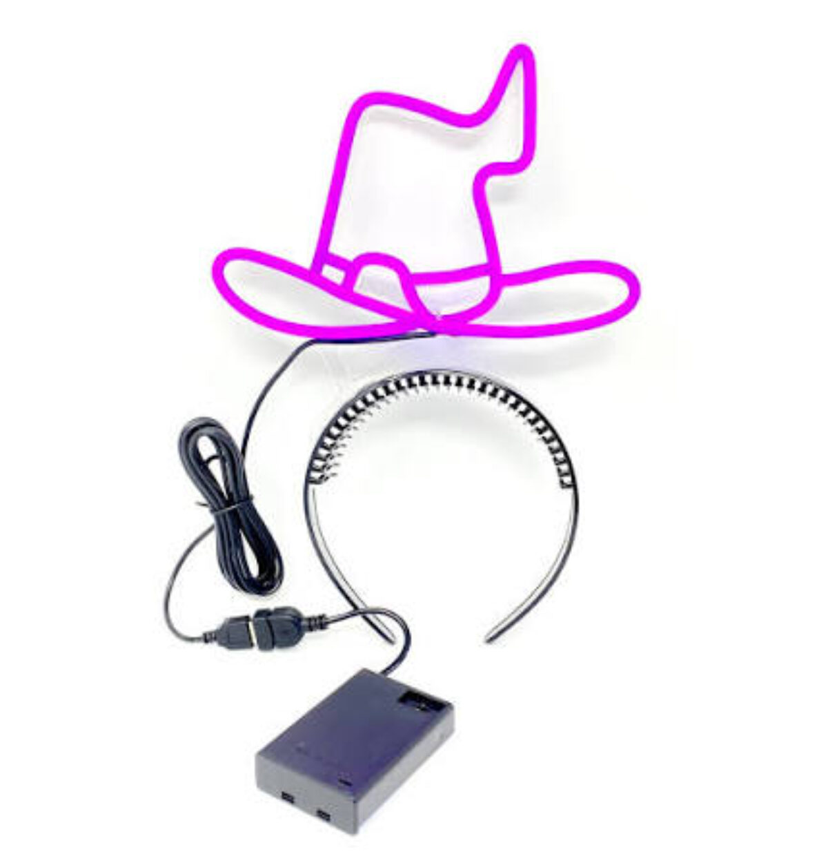 LED Light-up Witch Hat neon headband
