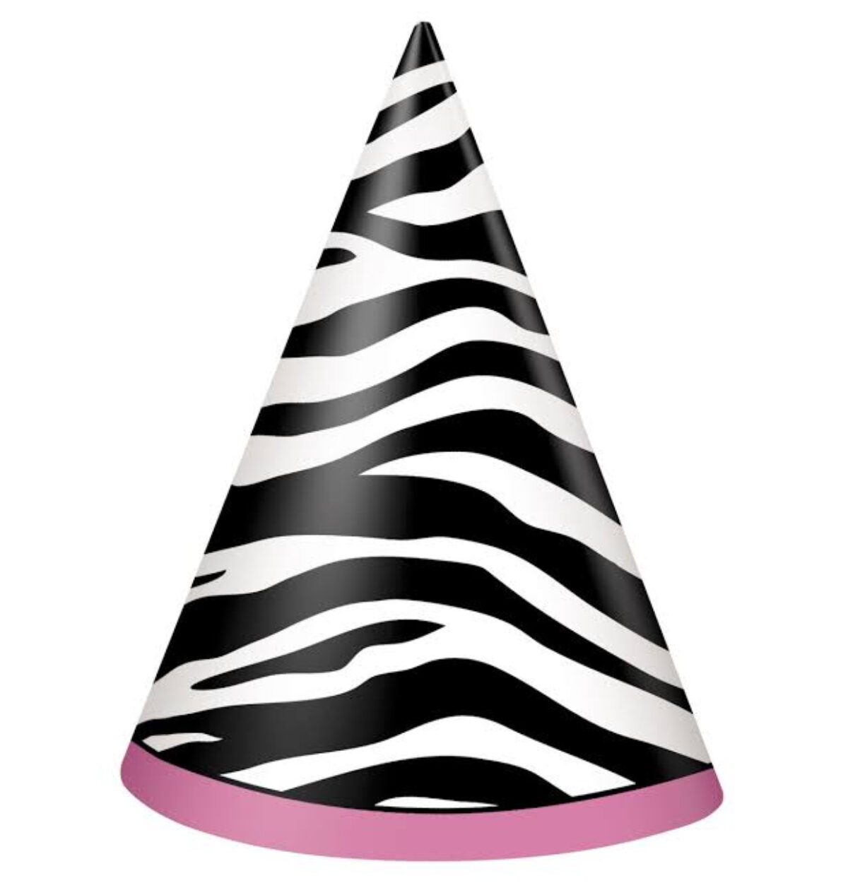 Zebra Passion Party Hats 8ct.