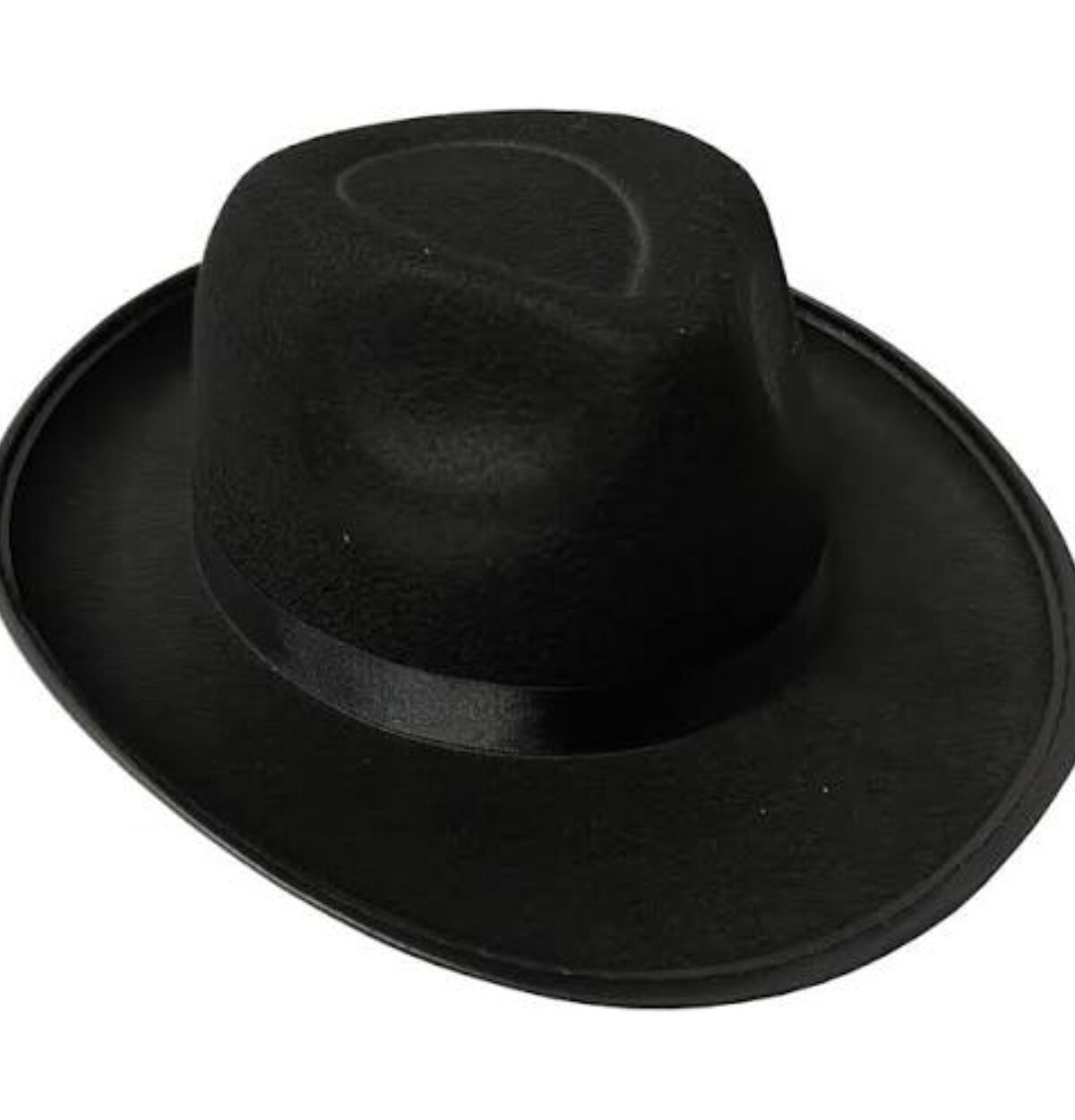 ADULT'S BLACK 20S GANGSTER FEDORA HAT