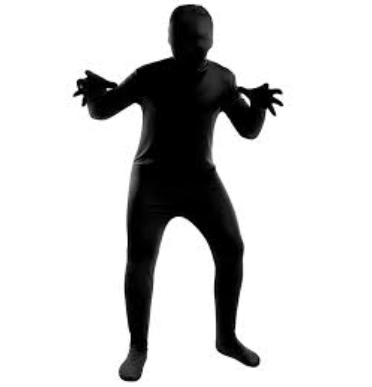 BASIC BLACK SPIRIT BODYSUIT CHILD'S COSTUME MEDIUM 5-6