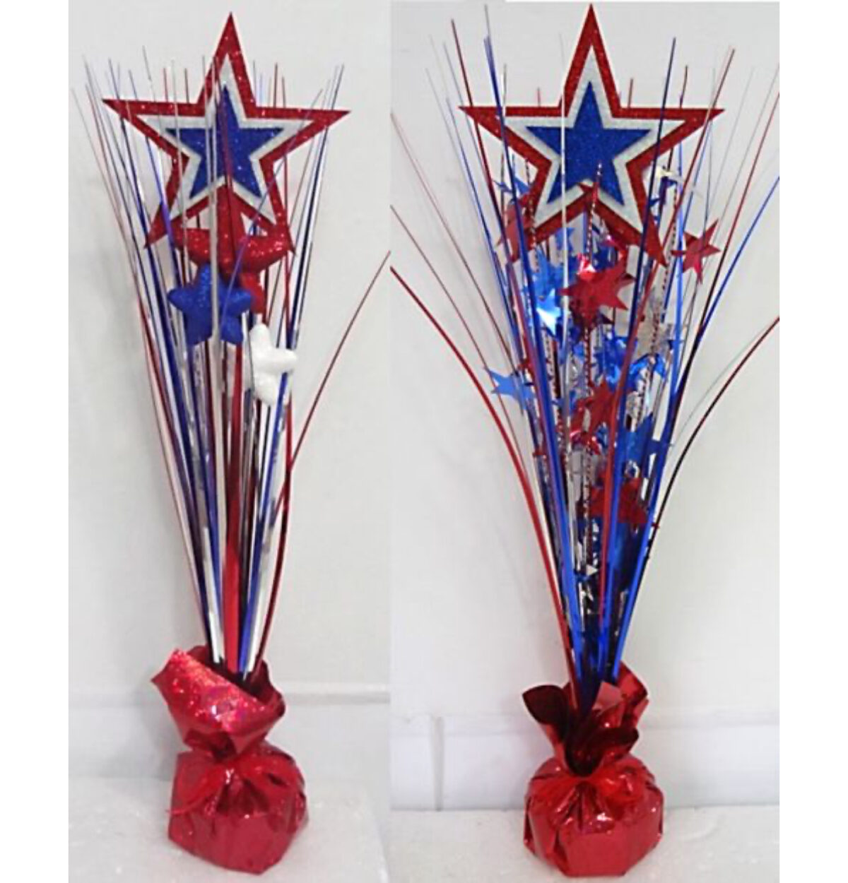 Patriotic Star Centerpiece Spray Tree 17" 1 each
