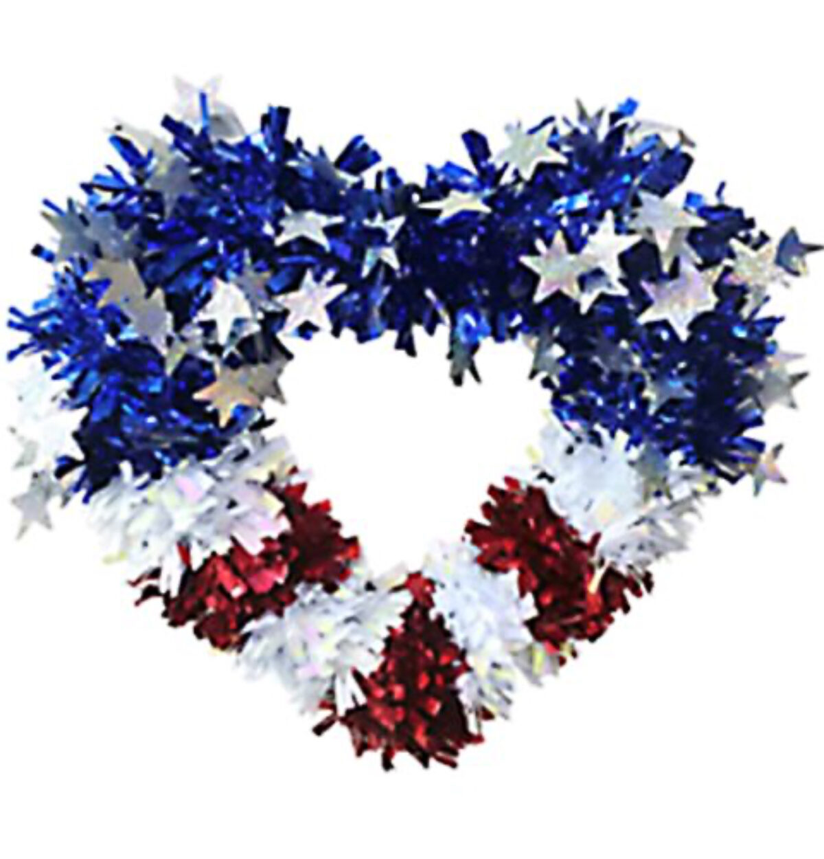 16" Heart Garland Wreath Flag 2D