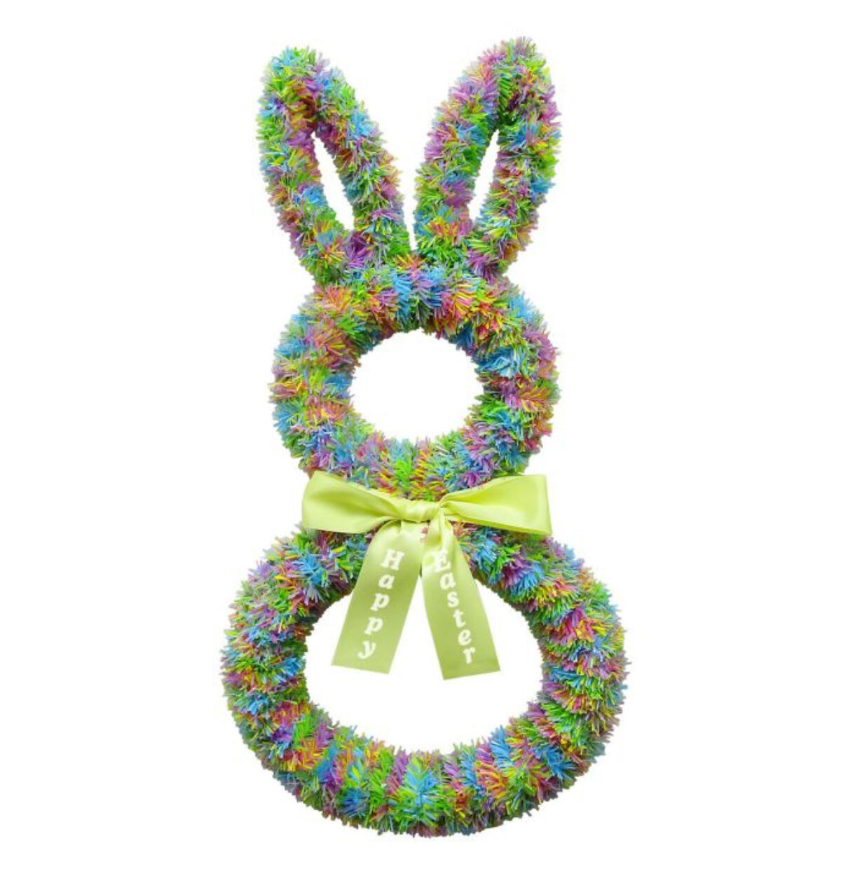 22" 2D Easter Bunny Silhouette Wreath