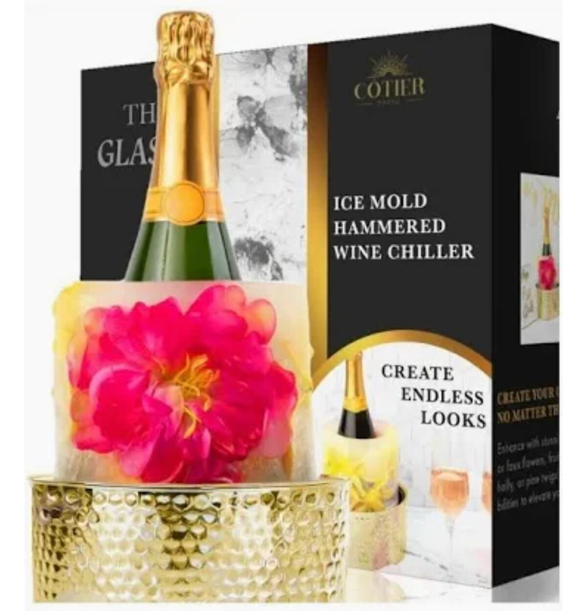Glasi - Ice Mold Hammered Wine Chiller