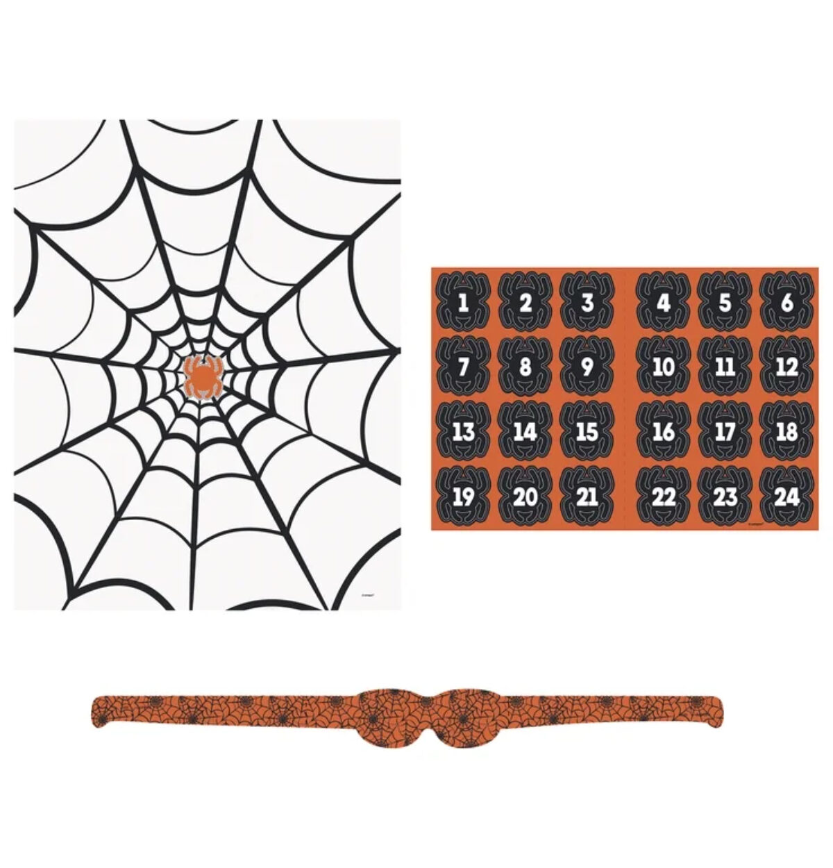 Pin the Spider on the Web Party Game for 24