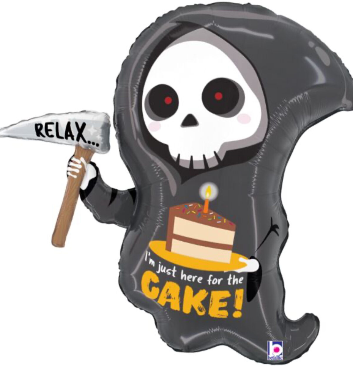 25" Grim Reaper Birthday Cake Balloon