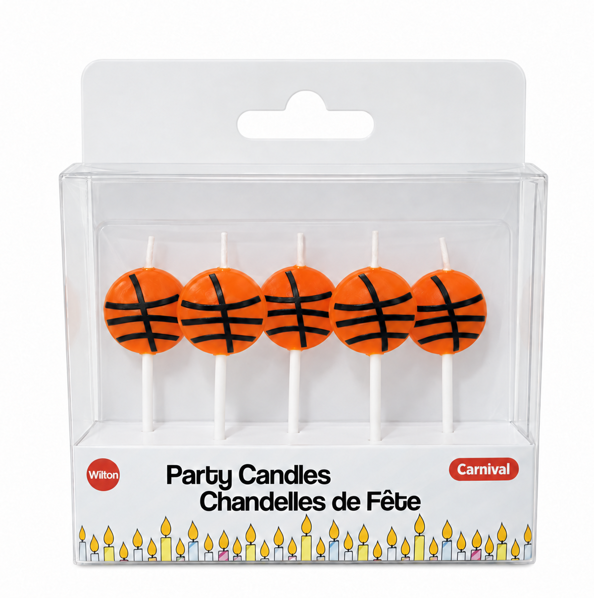 Basketball Candles on Picks (5pcs)