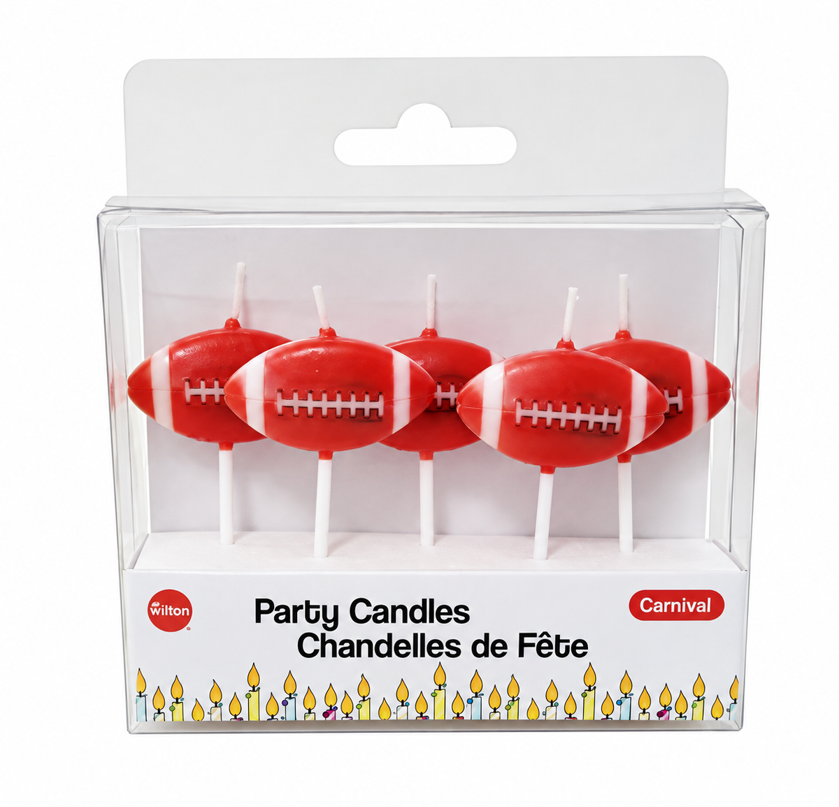 Football Candles on Picks ( 5pcs)