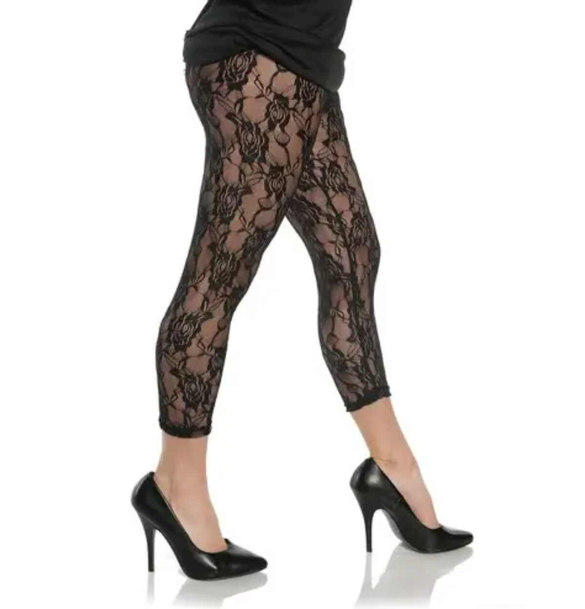 LACE LEGGINGS - BLACK SMALL