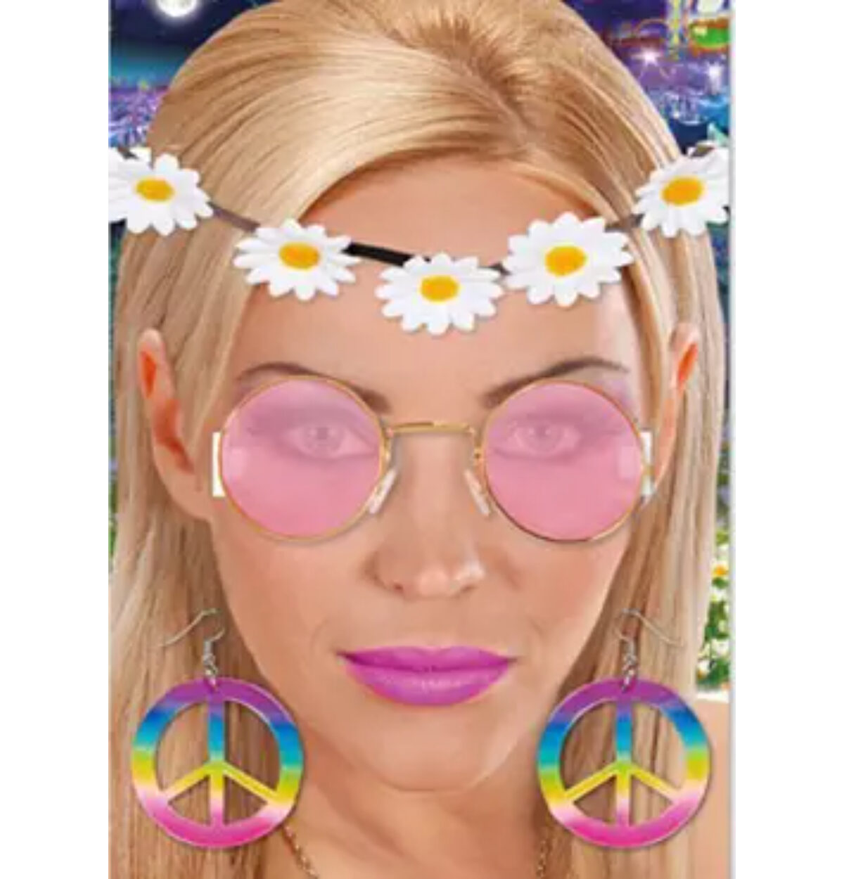 Hippie Kit Headband, Glasses, Earrings
