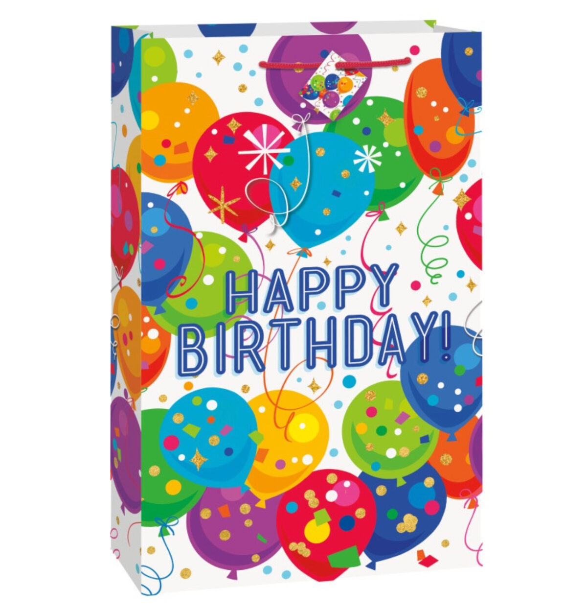 Bright Balloons & Dots Happy Birthday Extra Jumbo Gift Bag