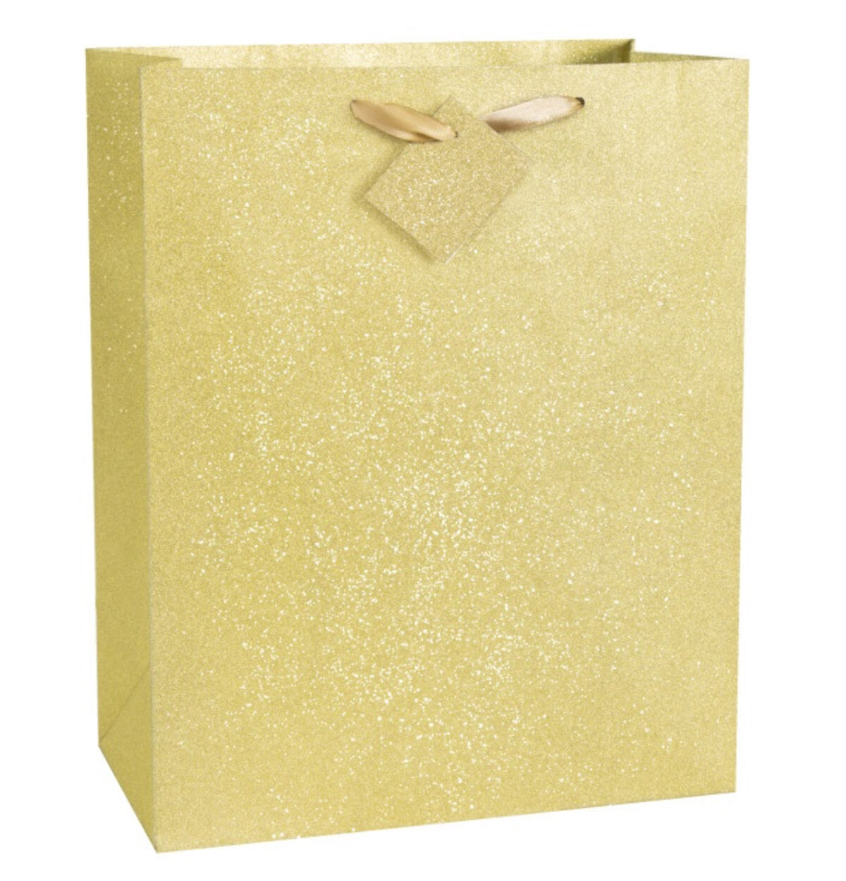Gold Glitter Large Gift Bag