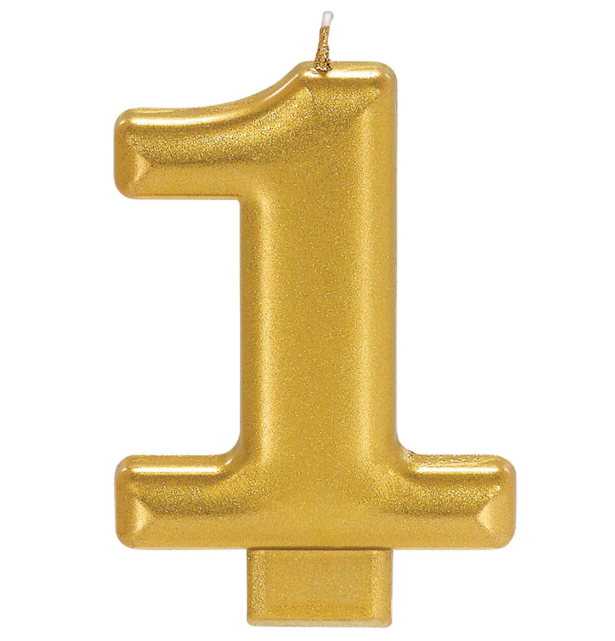 Gold Numeral Candle #1
