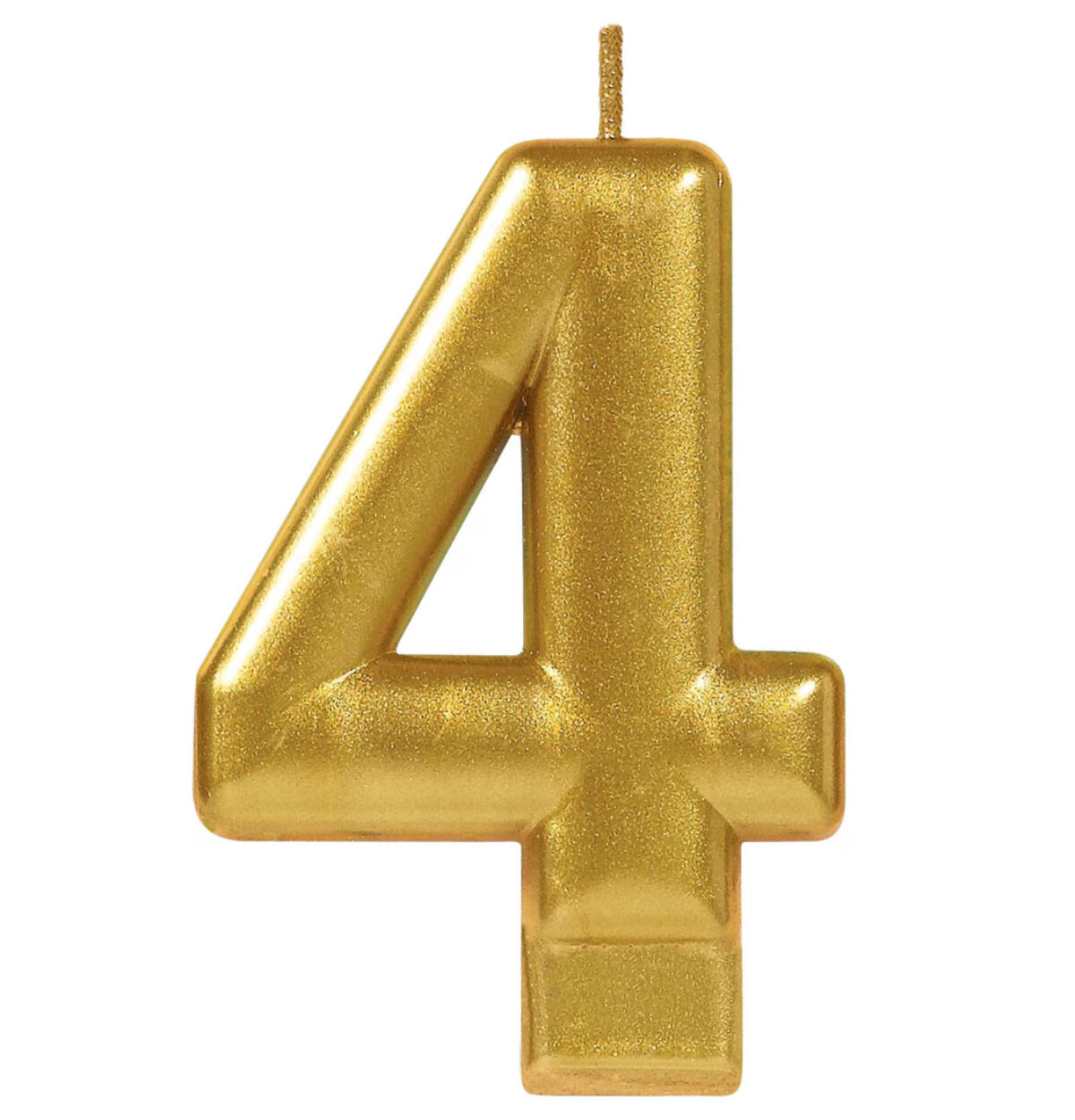 Gold Numeral Candle #4
