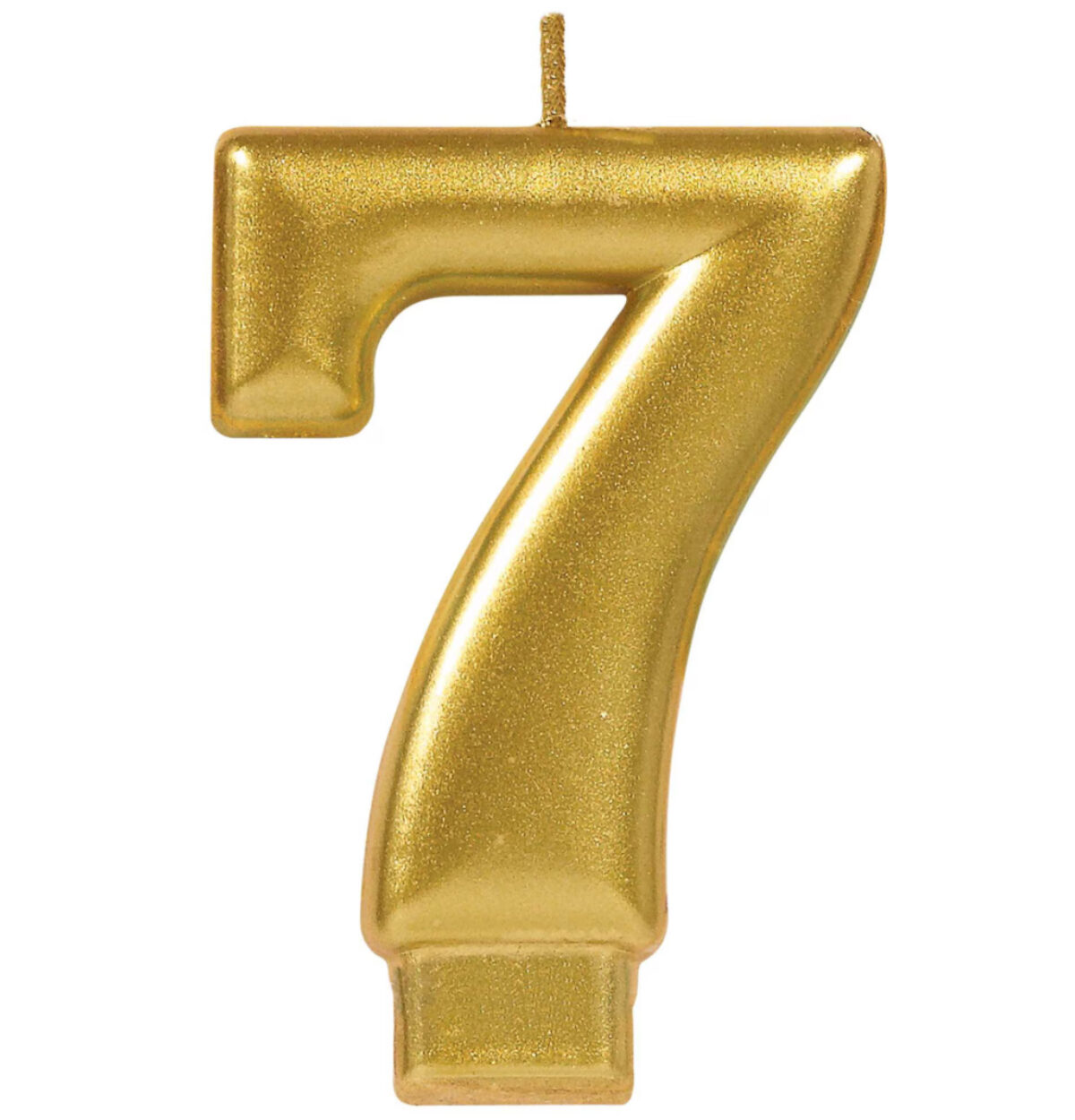 Gold Numeral Candle #7