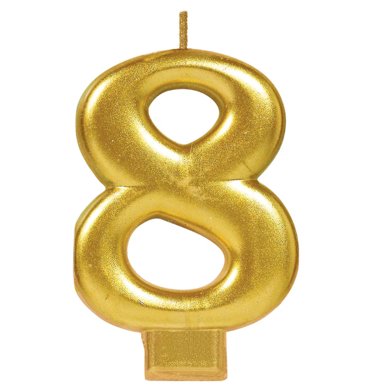 Gold Numeral Candle #8